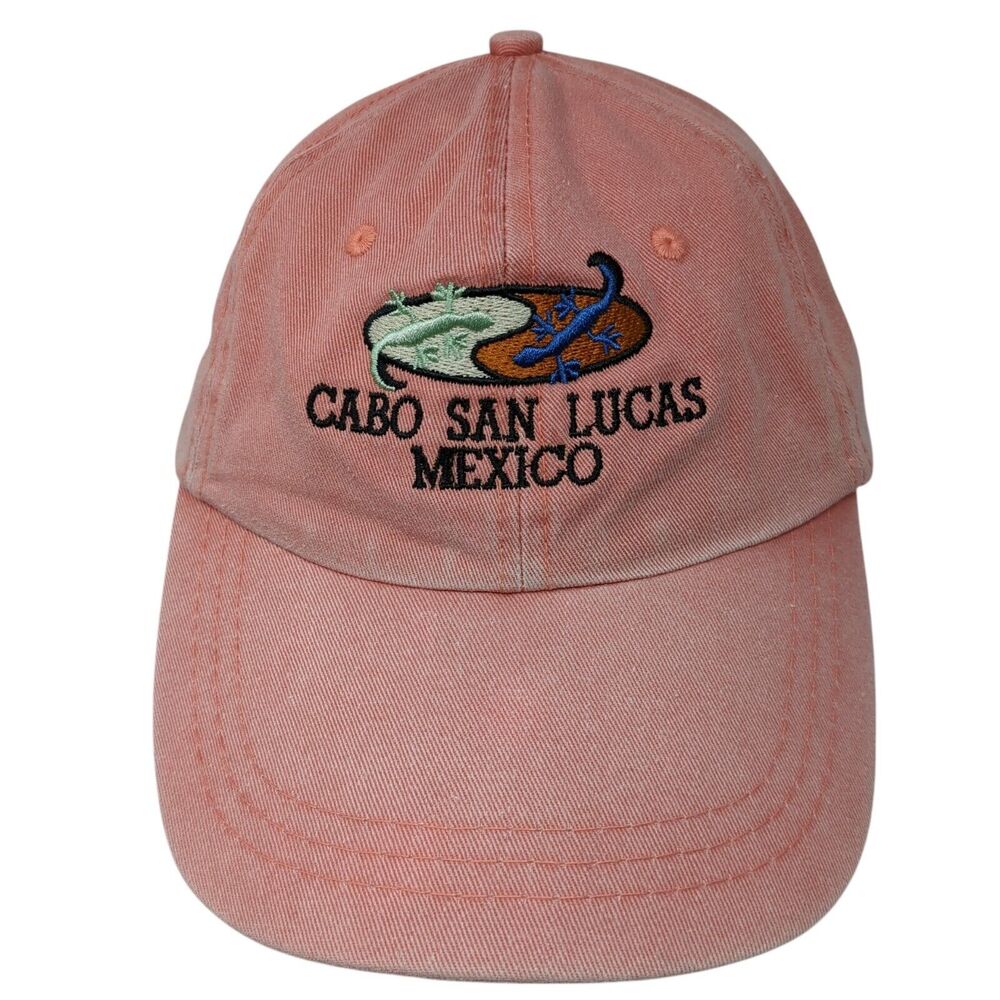 Cabo San Lucas Mexico Strapback Hat Pink One Size Adjustable Embroidered DKPS